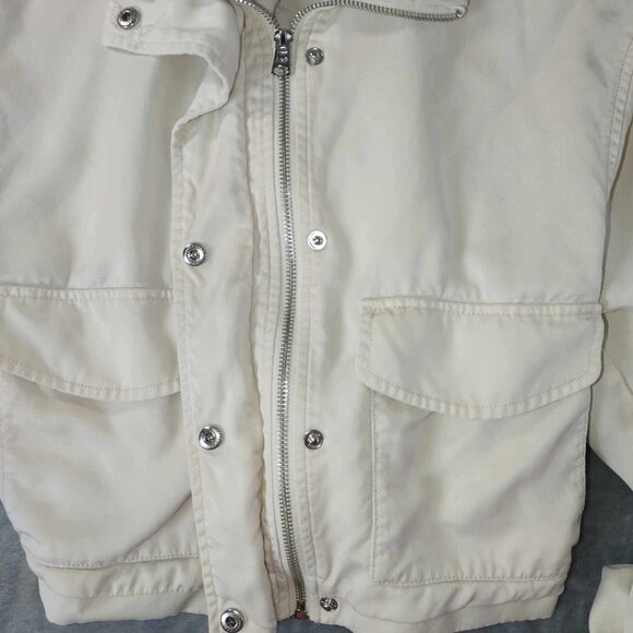 Abercrombie & Fitch Women S Preppy White Versatile Vintage Baddie Popover Jacket - Picture 7 of 14